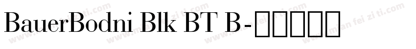 BauerBodni Blk BT B字体转换